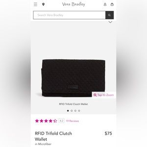 RFID trifold clutch wallet